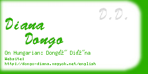 diana dongo business card